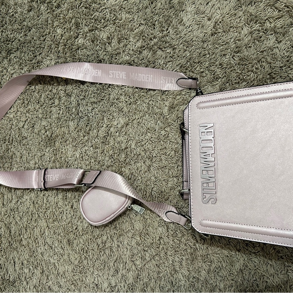 Steve Madden Gray Messenger Bag with Adjustable Strap